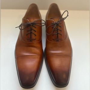 Magnanni Saffron Cuero Leather Cap Toe Size 10.5